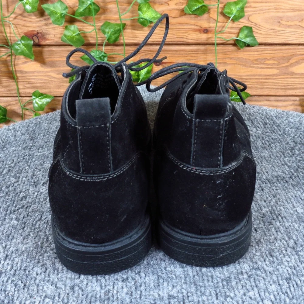 Alfani Tripp Mens Chukka Boots Size 7.5M Dress Office Black Faux Suede